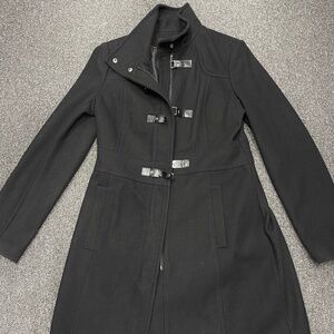 $340 Kenneth Cole Wool Cashmere 4 Coat Leather Patches